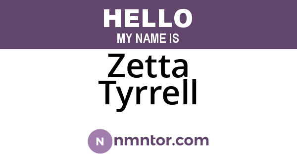 Zetta Tyrrell