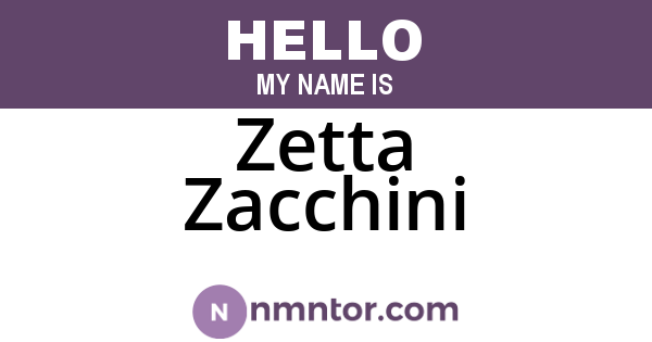 Zetta Zacchini