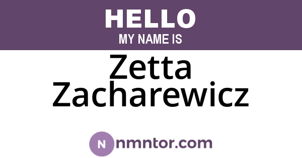 Zetta Zacharewicz