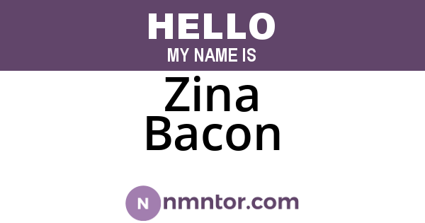 Zina Bacon