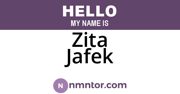 Zita Jafek