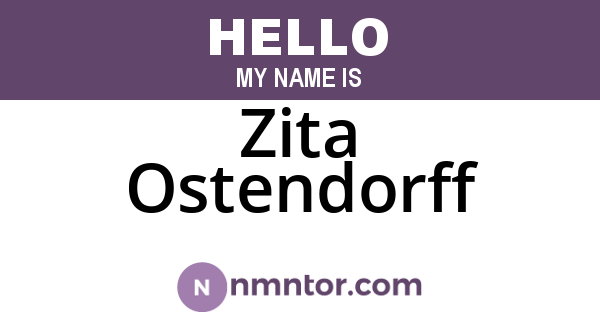 Zita Ostendorff