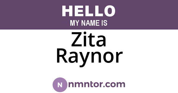 Zita Raynor