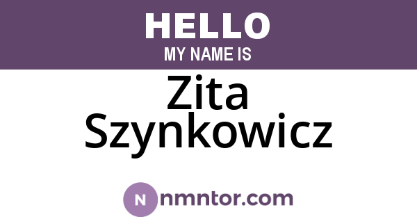 Zita Szynkowicz