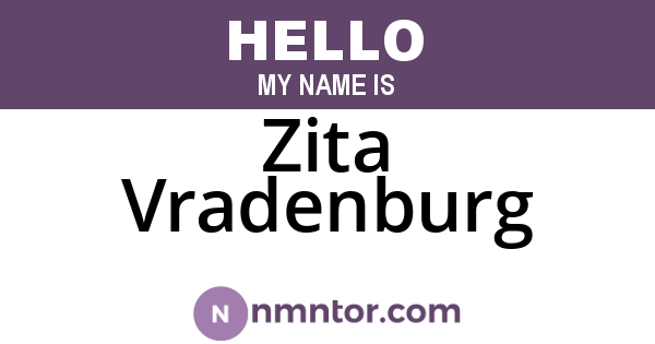 Zita Vradenburg