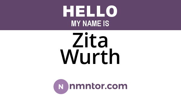 Zita Wurth
