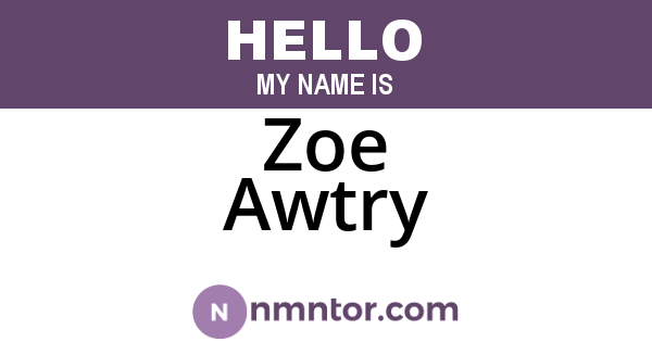 Zoe Awtry