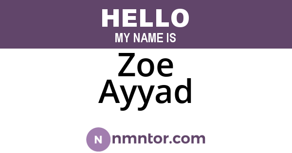 Zoe Ayyad