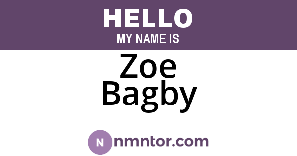 Zoe Bagby