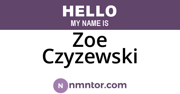 Zoe Czyzewski