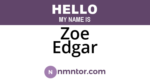 Zoe Edgar