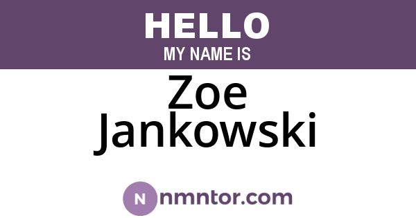Zoe Jankowski