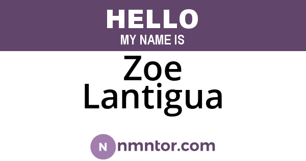 Zoe Lantigua