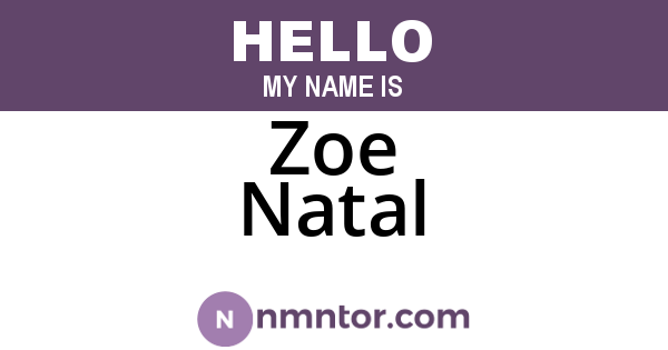 Zoe Natal