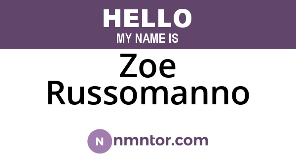 Zoe Russomanno