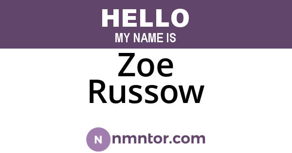 Zoe Russow