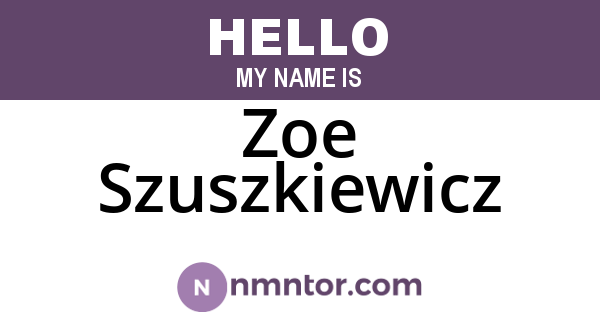 Zoe Szuszkiewicz