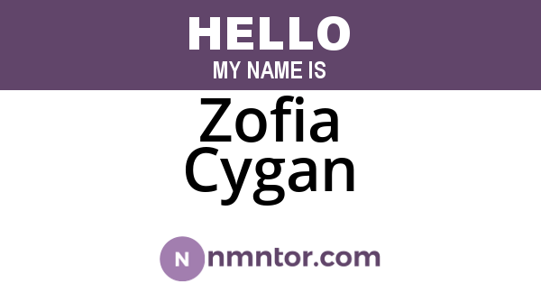 Zofia Cygan