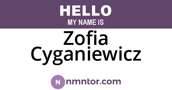 Zofia Cyganiewicz