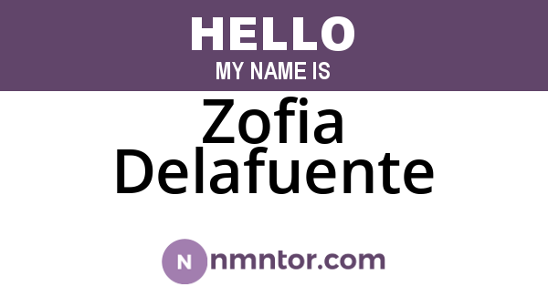 Zofia Delafuente