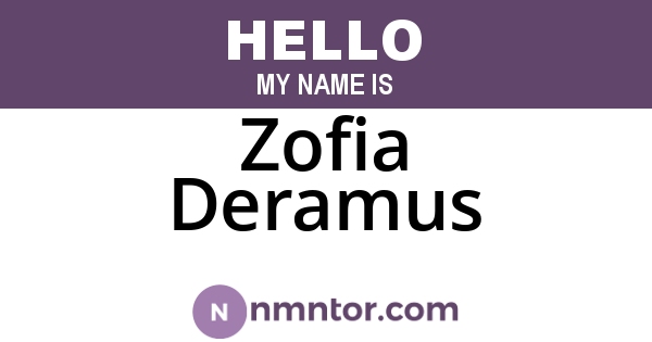 Zofia Deramus