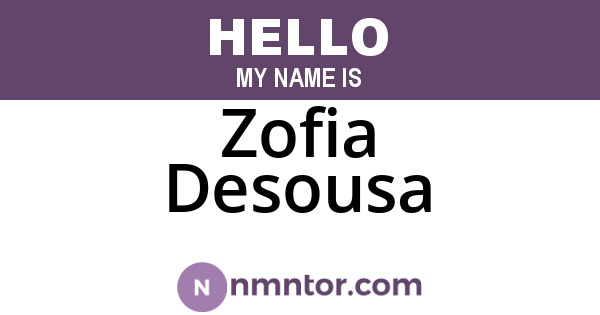 Zofia Desousa