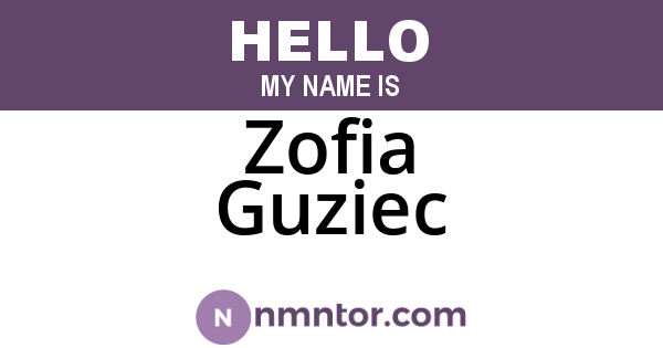 Zofia Guziec