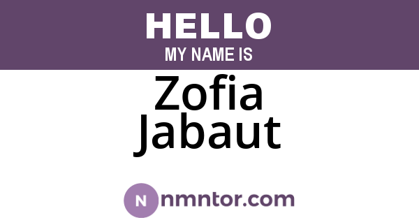 Zofia Jabaut