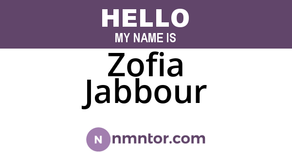 Zofia Jabbour