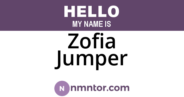 Zofia Jumper