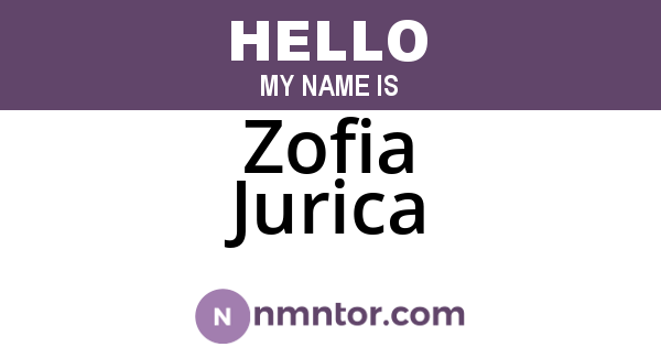 Zofia Jurica