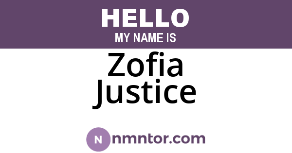 Zofia Justice
