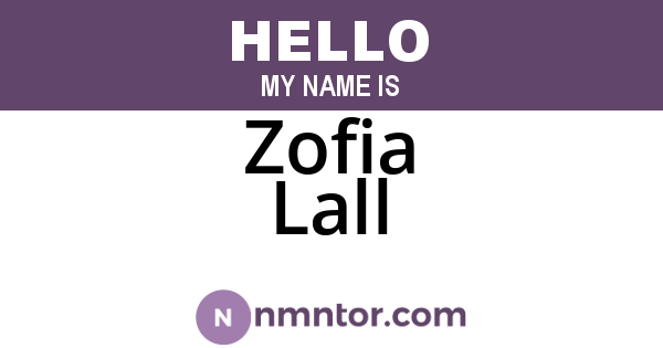 Zofia Lall
