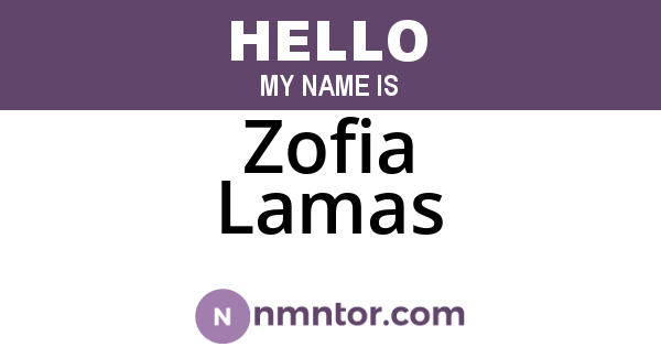 Zofia Lamas