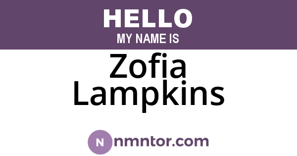 Zofia Lampkins