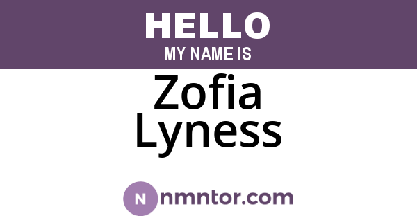 Zofia Lyness