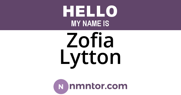 Zofia Lytton