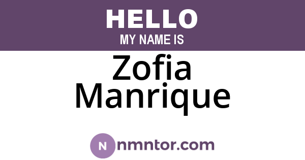Zofia Manrique