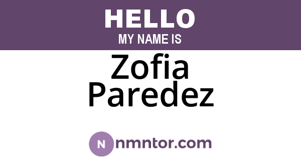 Zofia Paredez