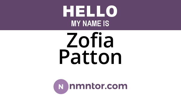 Zofia Patton