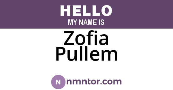 Zofia Pullem