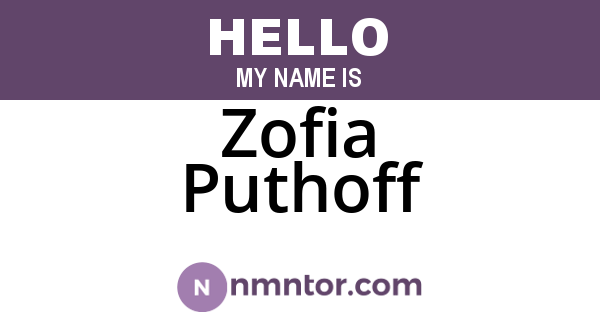Zofia Puthoff