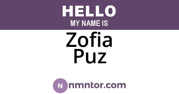 Zofia Puz