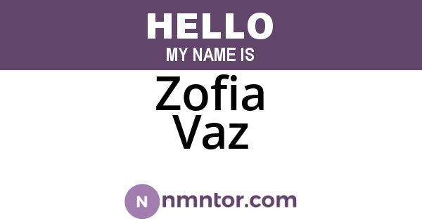 Zofia Vaz