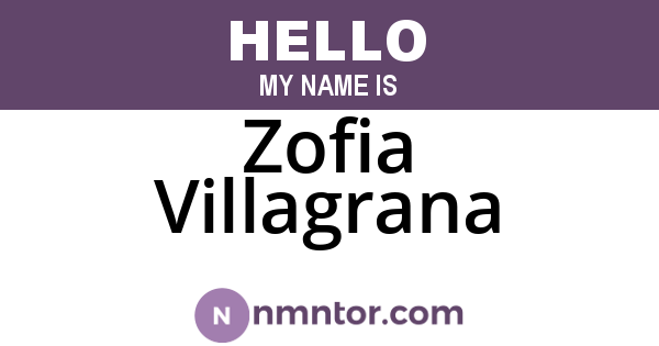 Zofia Villagrana