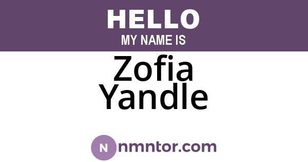 Zofia Yandle