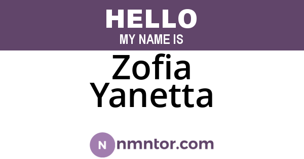 Zofia Yanetta