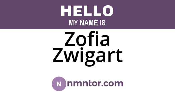 Zofia Zwigart