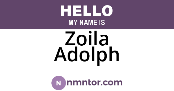 Zoila Adolph