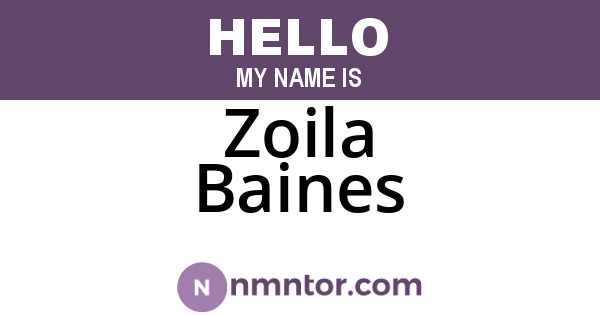 Zoila Baines